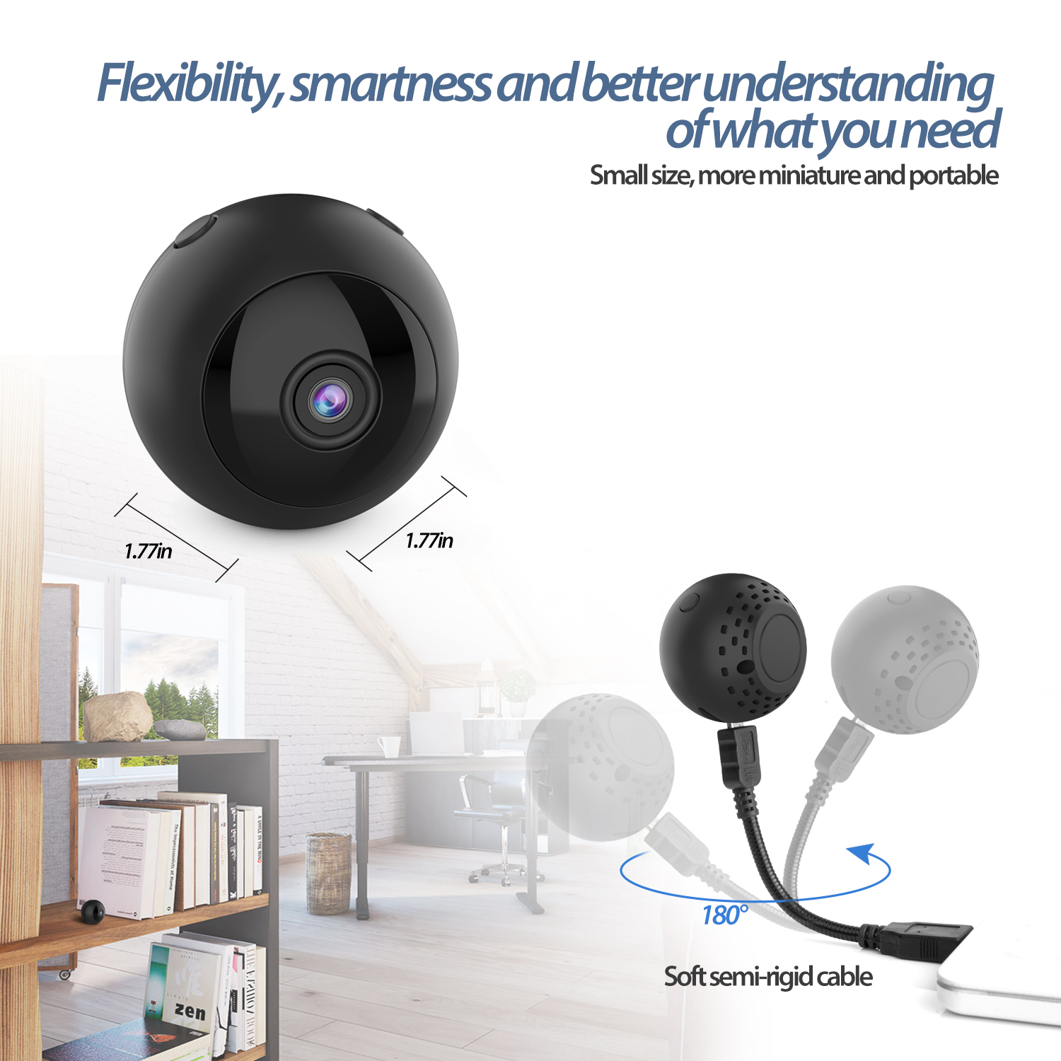 1080P wide-angle eyeball WiFi camera